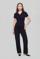Andrea Ribbed Short Sleeve Shirt