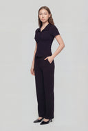 Andrea Ribbed Short Sleeve Shirt