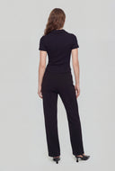 Andrea Ribbed Short Sleeve Shirt