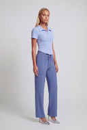 Andrea Ribbed Short Sleeve Shirt