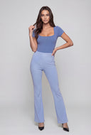 Sloane Ribbed Slim Bootcut Pants