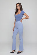 Sloane Ribbed Slim Bootcut Pants