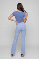 Sloane Ribbed Slim Bootcut Pants