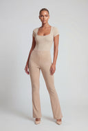 Sloane Ribbed Slim Bootcut Pants
