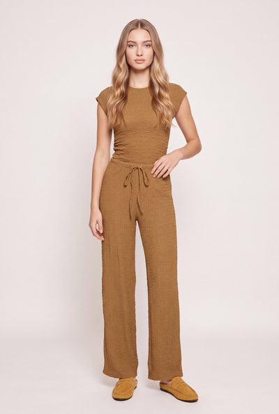 Leyla Textured Drawstring Pants