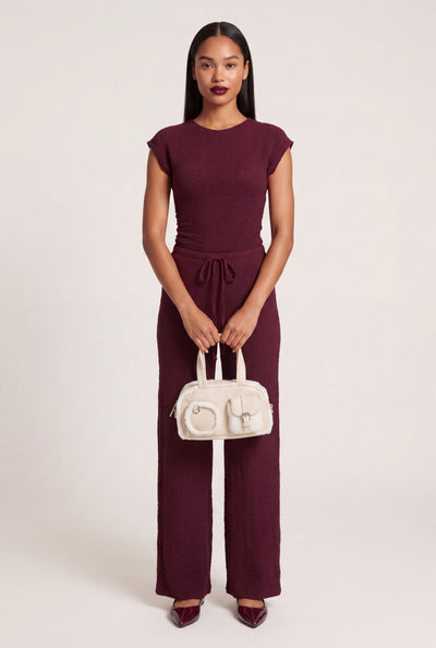 Leyla Textured Drawstring Pants