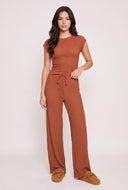 Leyla Textured Drawstring Pants