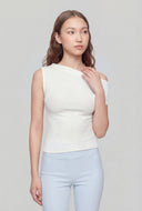 One Shoulder Asymmetrical Knit Top