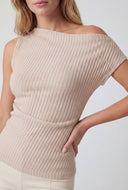 One Shoulder Asymmetrical Knit Top