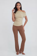 One Shoulder Asymmetrical Knit Top