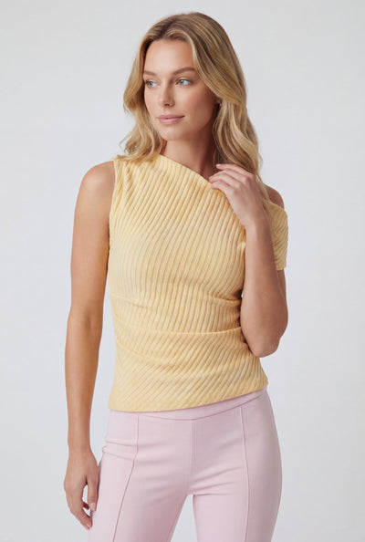 One Shoulder Asymmetrical Knit Top