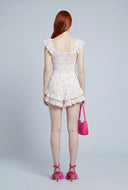 Theodora Ditsy Floral Smocked Crop Top