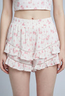 Theodora Ditsy Floral Tiered Ruffle Shorts