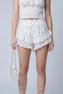 Theodora Ditsy Floral Tiered Ruffle Shorts