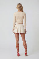 Alina Striped Ribbed Long Sleeve Crop Top