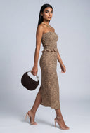 Ada Leopard Midi Skirt