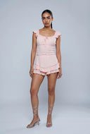 Arleth Keyhole Crop Peasant Top
