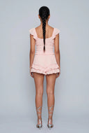 Arleth Keyhole Crop Peasant Top