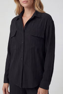 Thea Flap Pocket Button Front Shirt