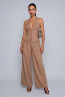 Linen Pleated Pants