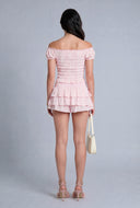 Elsa Striped Tiered Ruffle Shorts