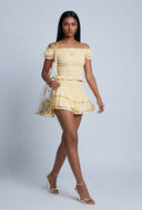 Elsa Striped Tiered Ruffle Shorts