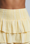 Elsa Striped Tiered Ruffle Shorts