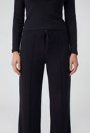 Pintuck High-Waist Drawstring Pants