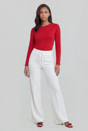Pintuck High-Waist Drawstring Pants