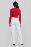 Pintuck High-Waist Drawstring Pants