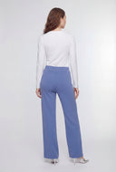 Pintuck High-Waist Drawstring Pants