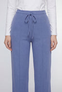 Pintuck High-Waist Drawstring Pants