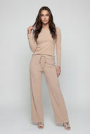 Pintuck High-Waist Drawstring Pants