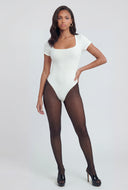 Icelynn Ribbed Square Neck Bodysuit