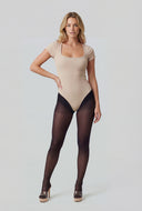 Icelynn Ribbed Square Neck Bodysuit