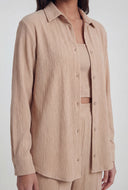 Aileen Textured Button-Front Shirt