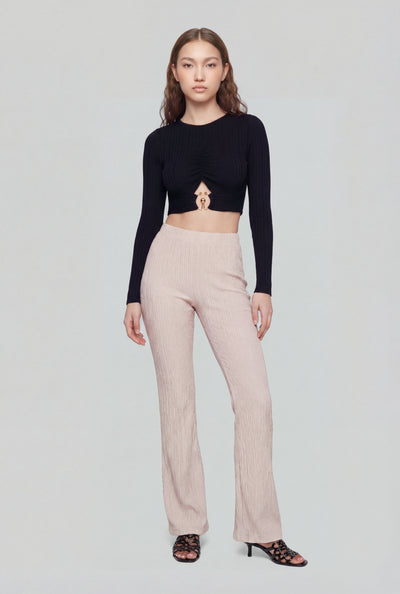 Karina Textured Pull On Pants