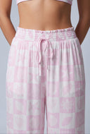 Patterned Wide Leg Pants