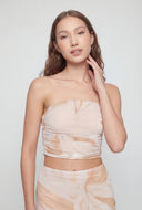 Remy Shirred Side Crop Tube Top