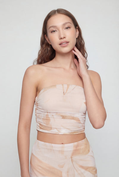 Remy Shirred Side Crop Tube Top