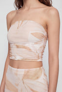 Remy Shirred Side Crop Tube Top