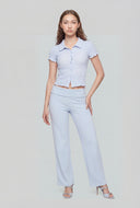 Textured Lettuce Edge Shirt