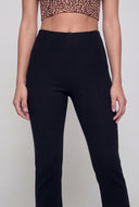 Brushed Knit Pintuck Bootcut Pants