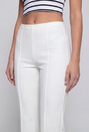 Brushed Knit Pintuck Bootcut Pants