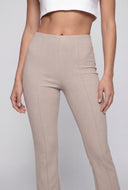 Brushed Knit Pintuck Bootcut Pants