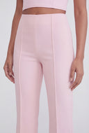 Brushed Knit Pintuck Bootcut Pants