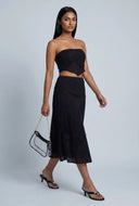 Aniyah Patchwork Strapless Crop Top