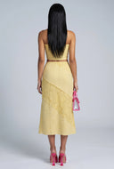 Aniyah Patchwork Strapless Crop Top