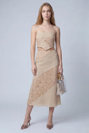 Aniyah Patchwork Midi Skirt