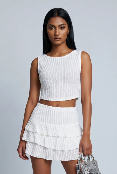 Textured Crop Top